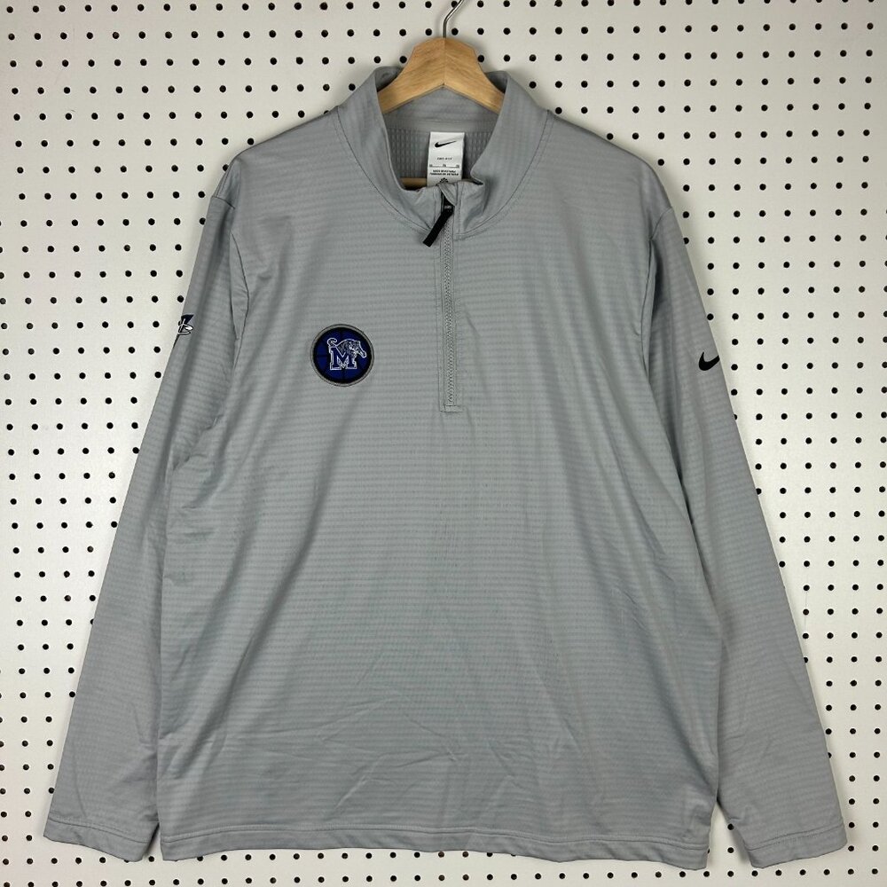 Nike 1 Cent Memphis Tiger XL Quarter Zip Gray Sideline Basketball Penny Hardaway